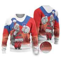 Slovenia Santa Christmas Ugly Christmas Sweater Slovenija Vesel Bozic Flag Style - Wonder Print Shop