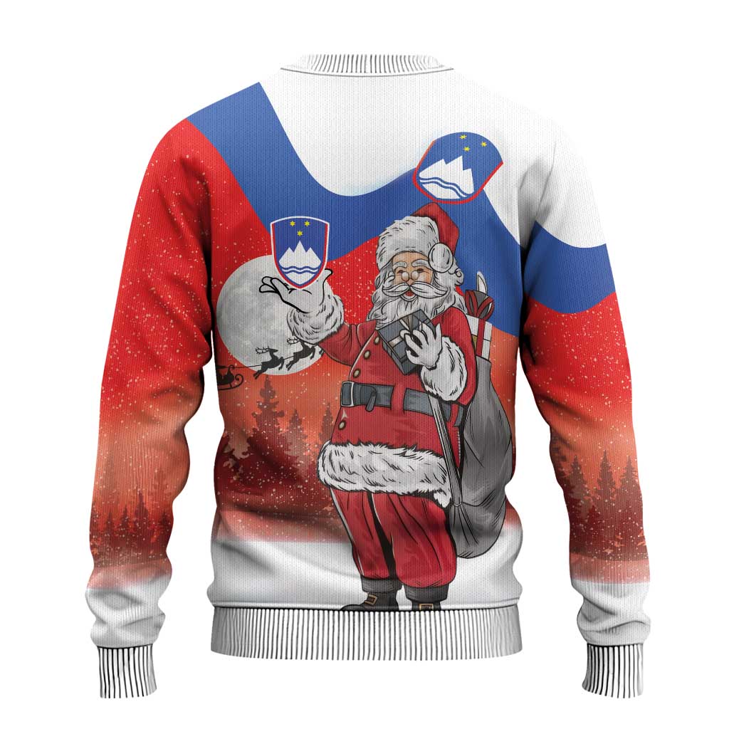Slovenia Santa Christmas Ugly Christmas Sweater Slovenija Vesel Bozic Flag Style - Wonder Print Shop