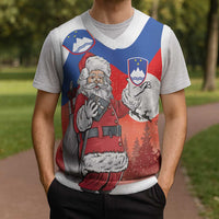 Slovenia Santa Christmas Knitted V-Neck Vest Slovenija Vesel Bozic Flag Style - Wonder Print Shop