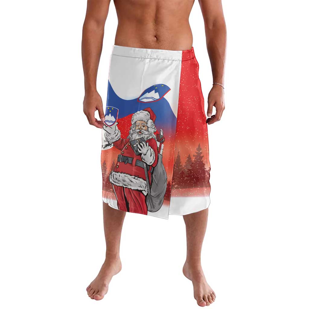 Slovenia Santa Christmas Lavalava Slovenija Vesel Bozic Flag Style - Wonder Print Shop