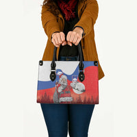 Slovenia Santa Christmas Leather Bag Slovenija Vesel Bozic Flag Style - Wonder Print Shop