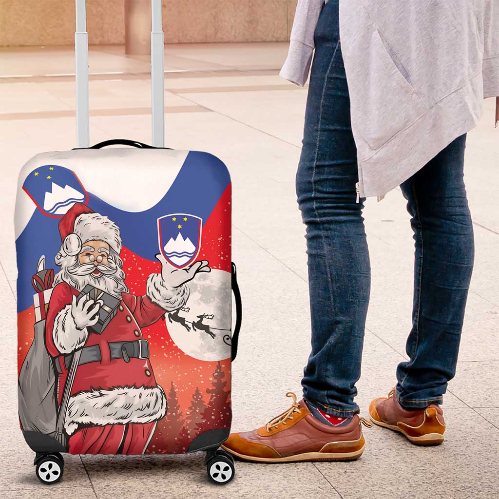 Slovenia Santa Christmas Luggage Cover Slovenija Vesel Bozic Flag Style - Wonder Print Shop