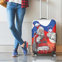 Slovenia Santa Christmas Luggage Cover Slovenija Vesel Bozic Flag Style - Wonder Print Shop