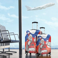Slovenia Santa Christmas Luggage Cover Slovenija Vesel Bozic Flag Style - Wonder Print Shop