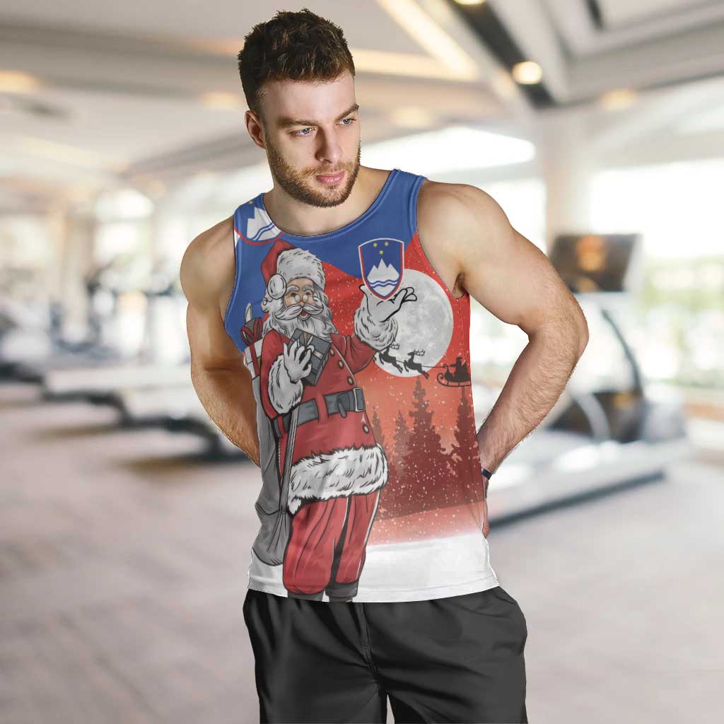 Slovenia Santa Christmas Men Tank Top Slovenija Vesel Bozic Flag Style - Wonder Print Shop
