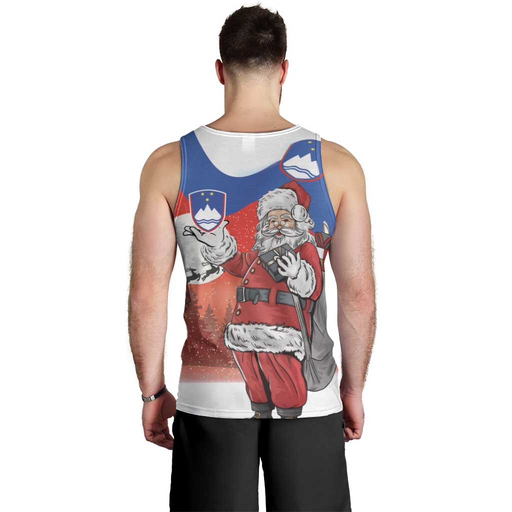 Slovenia Santa Christmas Men Tank Top Slovenija Vesel Bozic Flag Style - Wonder Print Shop