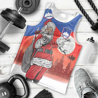 Slovenia Santa Christmas Men Tank Top Slovenija Vesel Bozic Flag Style - Wonder Print Shop