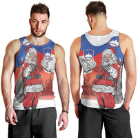 Slovenia Santa Christmas Men Tank Top Slovenija Vesel Bozic Flag Style - Wonder Print Shop