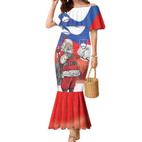 Slovenia Santa Christmas Mermaid Dress Slovenija Vesel Bozic Flag Style - Wonder Print Shop