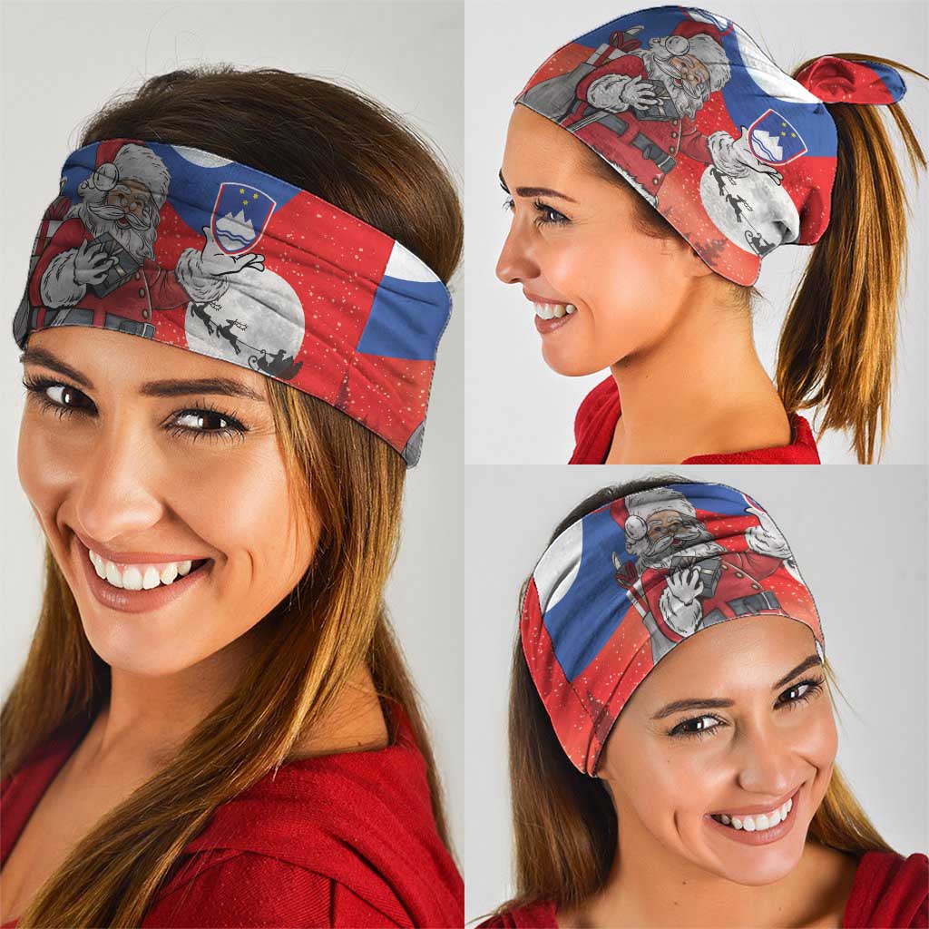 Slovenia Santa Christmas Neck Gaiter Slovenija Vesel Bozic Flag Style - Wonder Print Shop