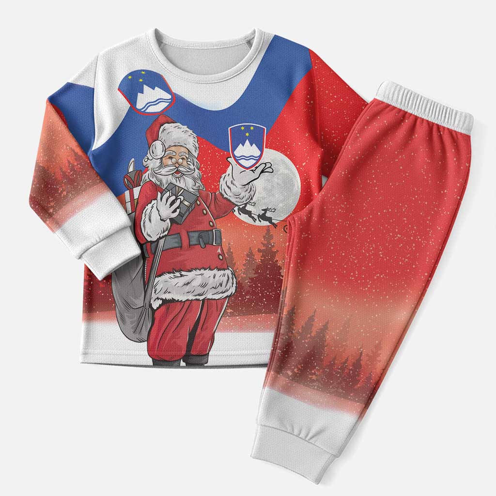 Slovenia Santa Christmas Pajama Set Slovenija Vesel Bozic Flag Style - Wonder Print Shop