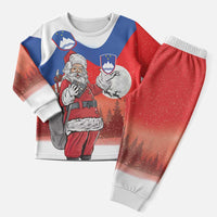 Slovenia Santa Christmas Pajama Set Slovenija Vesel Bozic Flag Style - Wonder Print Shop