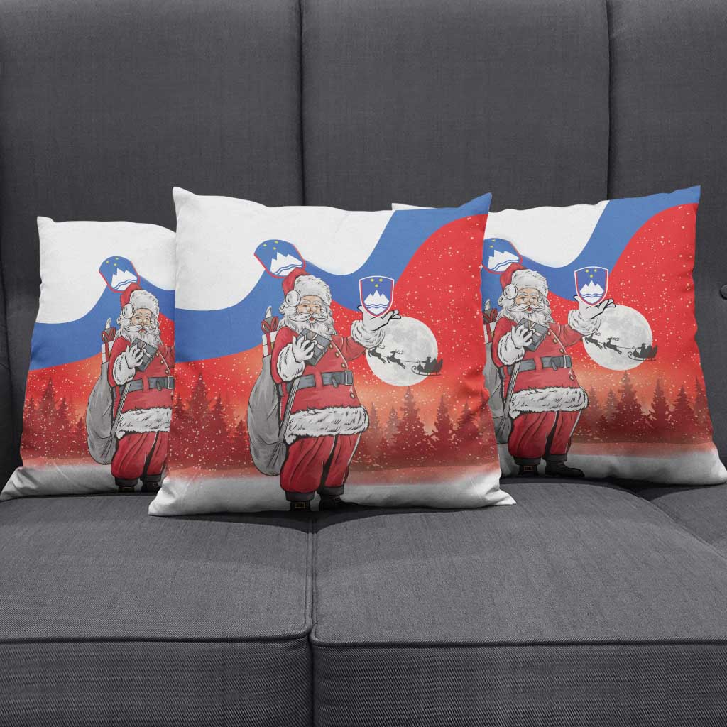 Slovenia Santa Christmas Pillow Cover Slovenija Vesel Bozic Flag Style - Wonder Print Shop