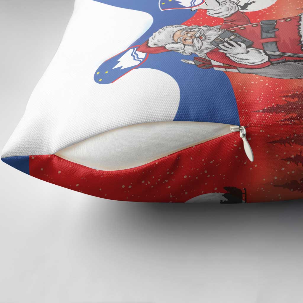 Slovenia Santa Christmas Pillow Cover Slovenija Vesel Bozic Flag Style - Wonder Print Shop