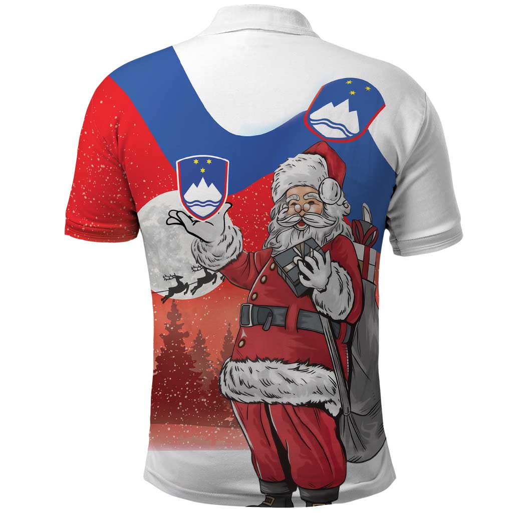 Slovenia Santa Christmas Polo Shirt Slovenija Vesel Bozic Flag Style - Wonder Print Shop