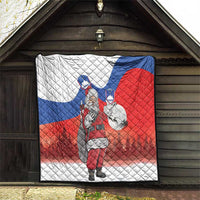 Slovenia Santa Christmas Quilt Slovenija Vesel Bozic Flag Style - Wonder Print Shop