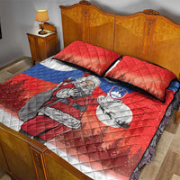 Slovenia Santa Christmas Quilt Bed Set Slovenija Vesel Bozic Flag Style - Wonder Print Shop