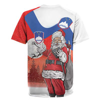 Slovenia Santa Christmas Rugby Jersey Slovenija Vesel Bozic Flag Style - Wonder Print Shop