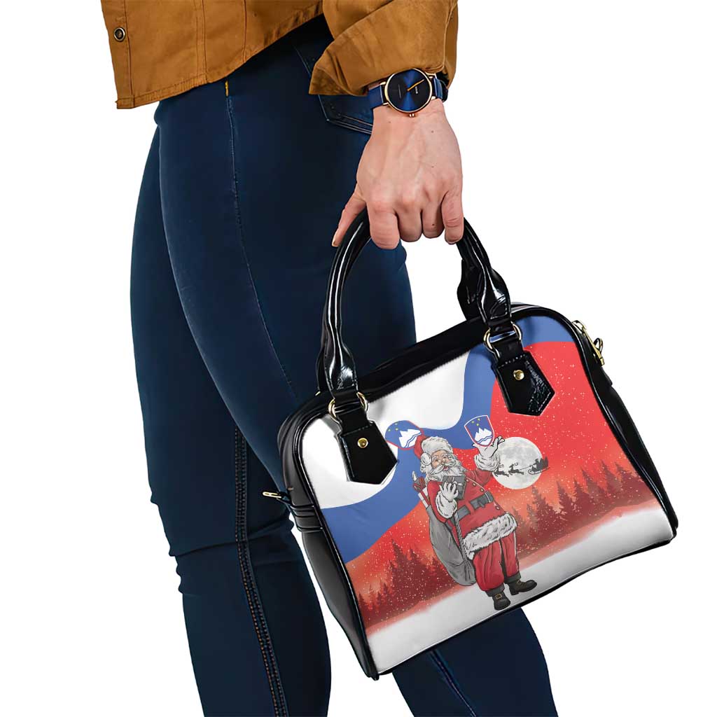Slovenia Santa Christmas Shoulder Handbag Slovenija Vesel Bozic Flag Style - Wonder Print Shop