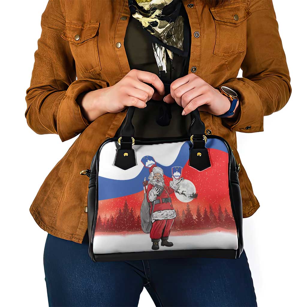Slovenia Santa Christmas Shoulder Handbag Slovenija Vesel Bozic Flag Style - Wonder Print Shop