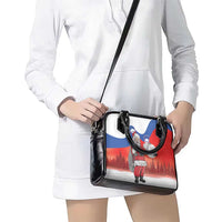 Slovenia Santa Christmas Shoulder Handbag Slovenija Vesel Bozic Flag Style - Wonder Print Shop
