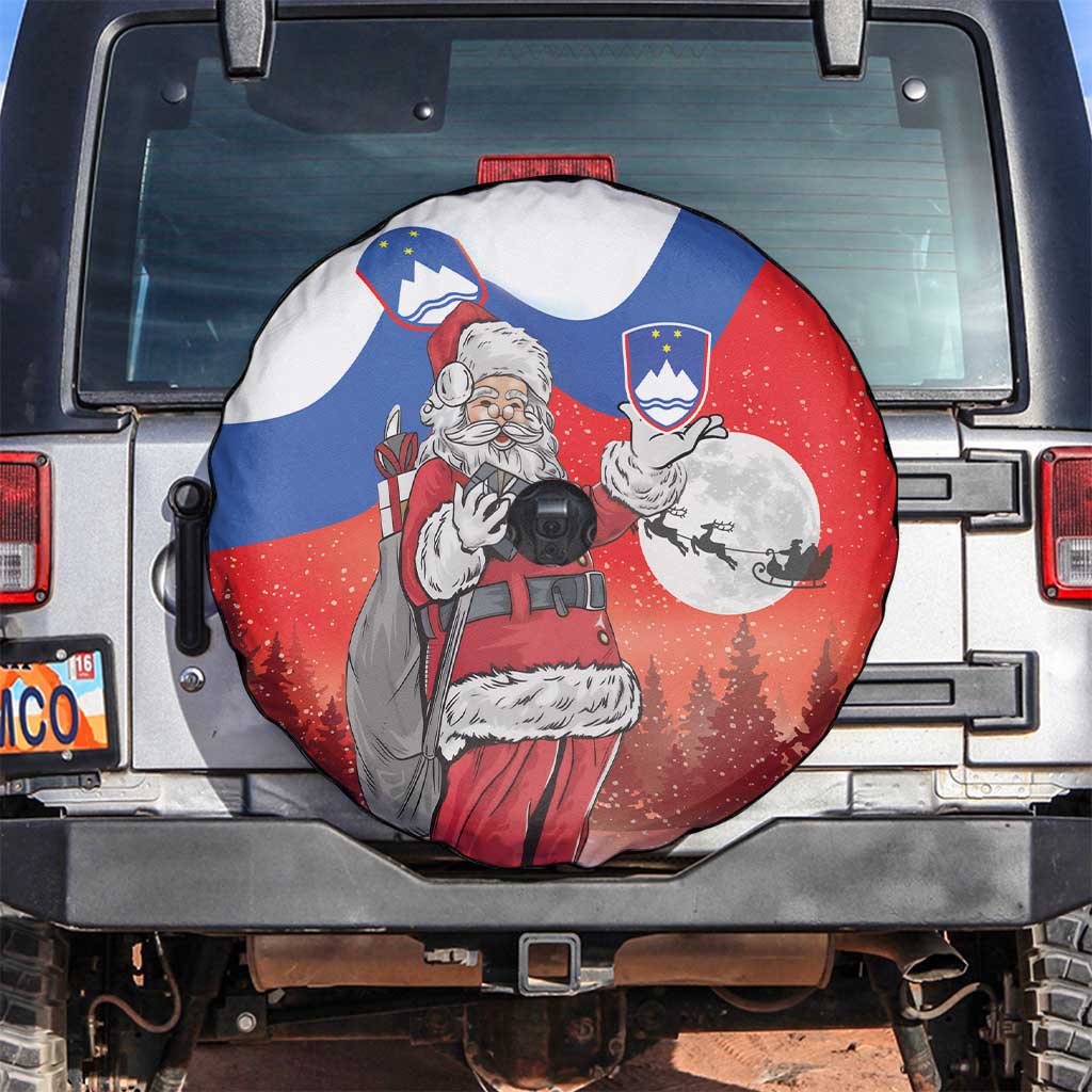 Slovenia Santa Christmas Spare Tire Cover Slovenija Vesel Bozic Flag Style - Wonder Print Shop