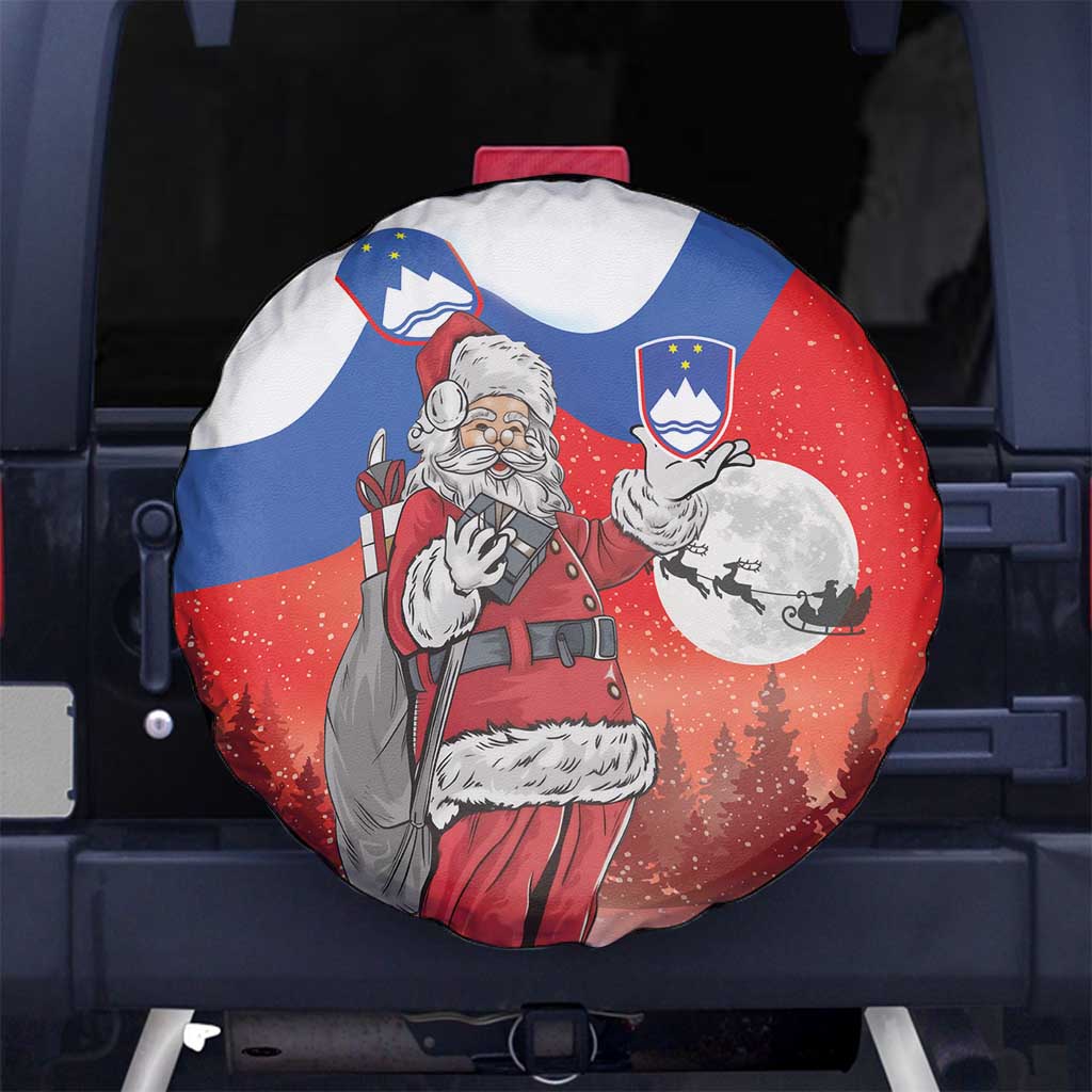 Slovenia Santa Christmas Spare Tire Cover Slovenija Vesel Bozic Flag Style - Wonder Print Shop