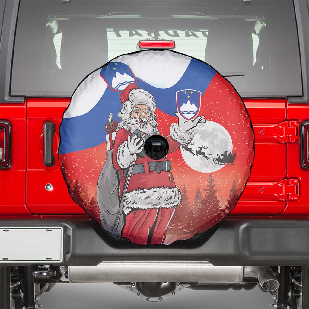 Slovenia Santa Christmas Spare Tire Cover Slovenija Vesel Bozic Flag Style - Wonder Print Shop