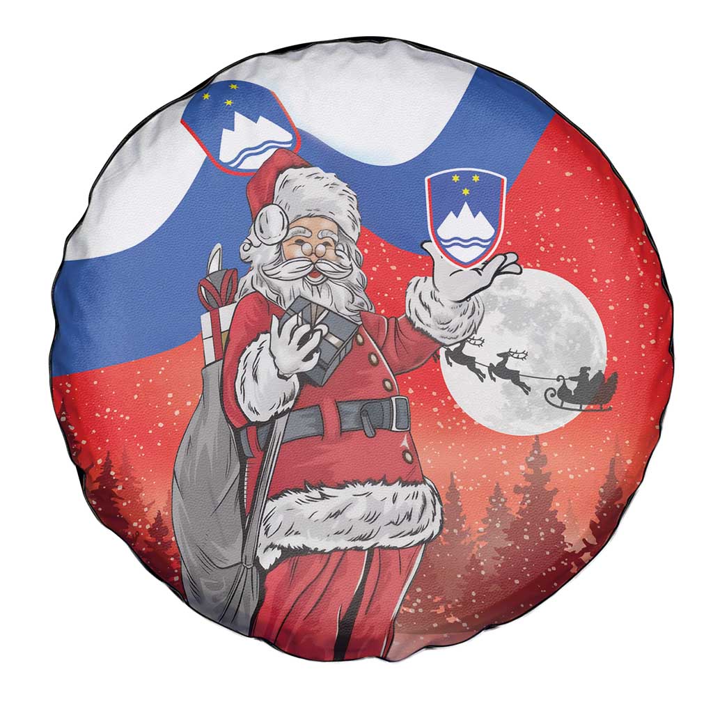Slovenia Santa Christmas Spare Tire Cover Slovenija Vesel Bozic Flag Style - Wonder Print Shop