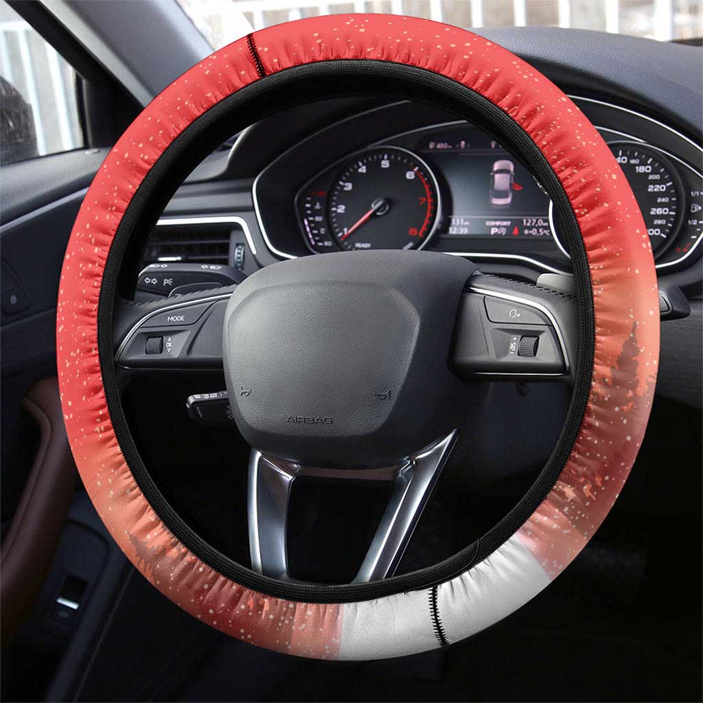Slovenia Santa Christmas Steering Wheel Cover Slovenija Vesel Bozic Flag Style - Wonder Print Shop