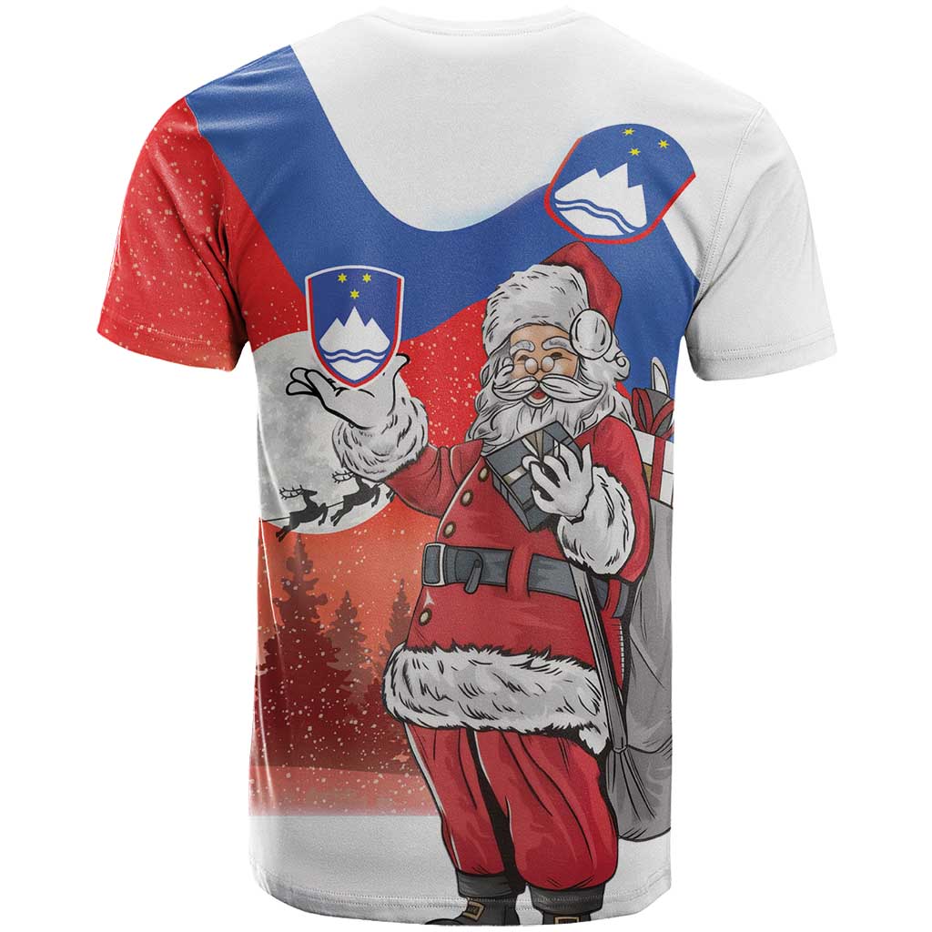 Slovenia Santa Christmas T Shirt Slovenija Vesel Bozic Flag Style - Wonder Print Shop