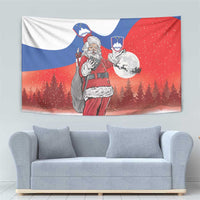 Slovenia Santa Christmas Tapestry Slovenija Vesel Bozic Flag Style - Wonder Print Shop