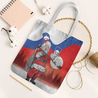 Slovenia Santa Christmas Tote Bag Slovenija Vesel Bozic Flag Style - Wonder Print Shop