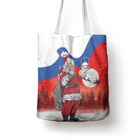 Slovenia Santa Christmas Tote Bag Slovenija Vesel Bozic Flag Style - Wonder Print Shop