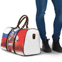 Slovenia Santa Christmas Travel Bag Slovenija Vesel Bozic Flag Style - Wonder Print Shop