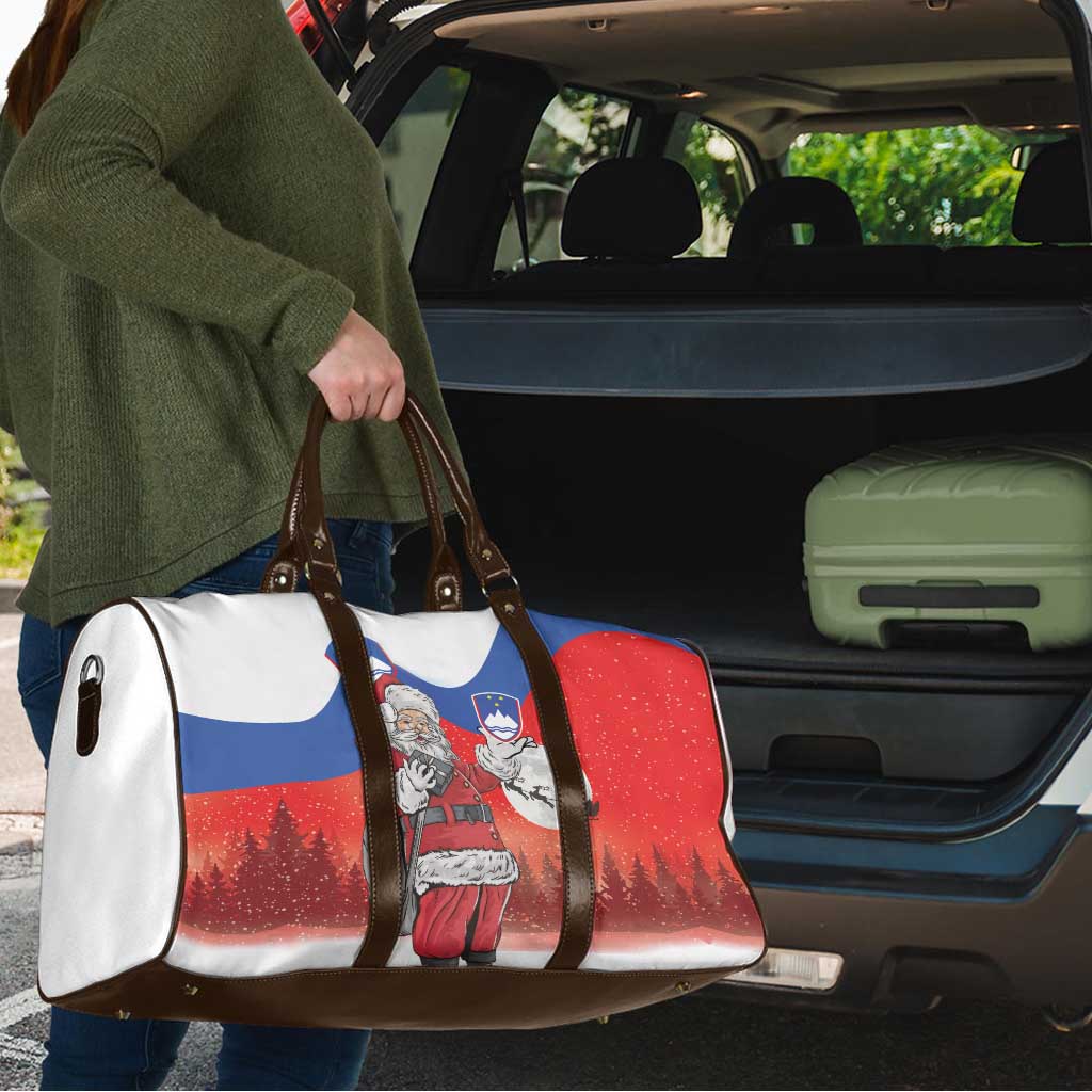 Slovenia Santa Christmas Travel Bag Slovenija Vesel Bozic Flag Style - Wonder Print Shop