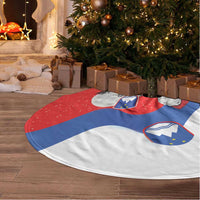 Slovenia Santa Christmas Tree Skirt Slovenija Vesel Bozic Flag Style - Wonder Print Shop