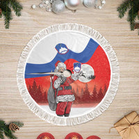 Slovenia Santa Christmas Tree Skirt Slovenija Vesel Bozic Flag Style - Wonder Print Shop