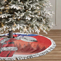Slovenia Santa Christmas Tree Skirt Slovenija Vesel Bozic Flag Style - Wonder Print Shop