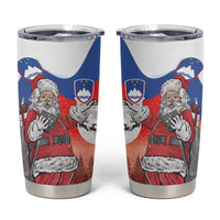 Slovenia Santa Christmas Tumbler Cup Slovenija Vesel Bozic Flag Style - Wonder Print Shop