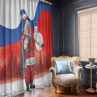 Slovenia Santa Christmas Window Curtain Slovenija Vesel Bozic Flag Style - Wonder Print Shop