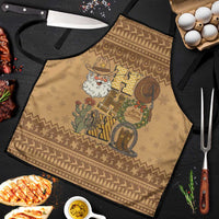 Western Cowboy Christmas Apron Cowboy Santa Ho Ho Ho Retro - Wonder Print Shop