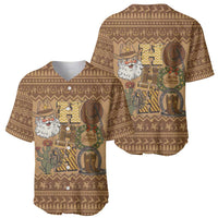Western Cowboy Christmas Baseball Jersey Cowboy Santa Ho Ho Ho Retro - Wonder Print Shop