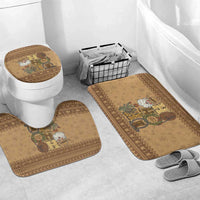 Western Cowboy Christmas Bathroom Set Cowboy Santa Ho Ho Ho Retro - Wonder Print Shop