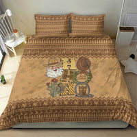 Western Cowboy Christmas Bedding Set Cowboy Santa Ho Ho Ho Retro - Wonder Print Shop