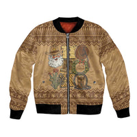 Western Cowboy Christmas Bomber Jacket Cowboy Santa Ho Ho Ho Retro - Wonder Print Shop