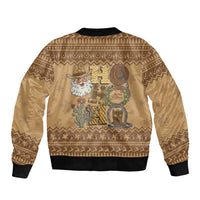 Western Cowboy Christmas Bomber Jacket Cowboy Santa Ho Ho Ho Retro - Wonder Print Shop