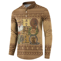 Western Cowboy Christmas Button Sweatshirt Cowboy Santa Ho Ho Ho Retro - Wonder Print Shop