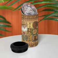 Western Cowboy Christmas 4 in 1 Can Cooler Tumbler Cowboy Santa Ho Ho Ho Retro - Wonder Print Shop