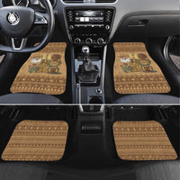 Western Cowboy Christmas Car Mats Cowboy Santa Ho Ho Ho Retro - Wonder Print Shop